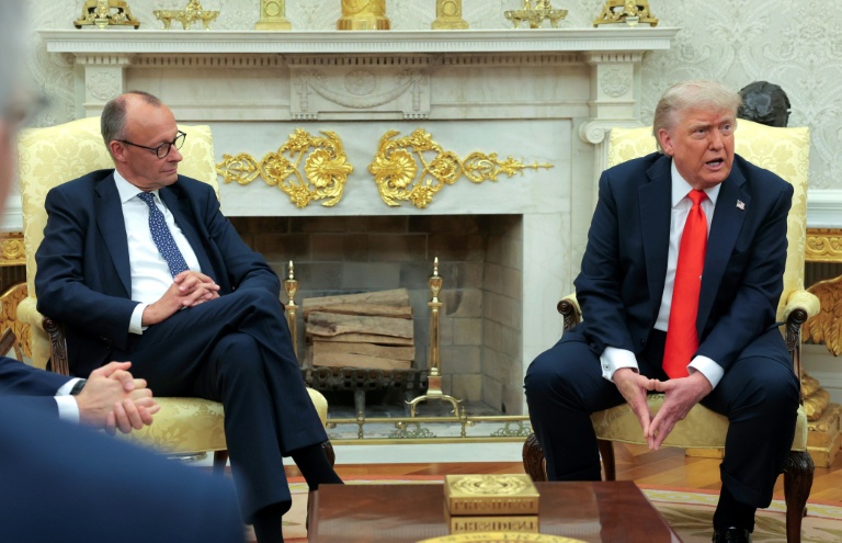 Trump hosts Germany's Merz for talks eclipsed by Mideast war