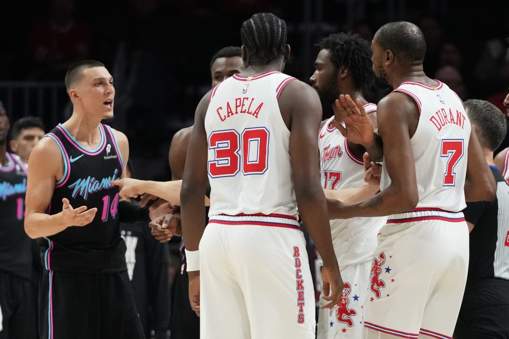 Tyler Herro, Kevin Durant downplay words in Heat-Rockets