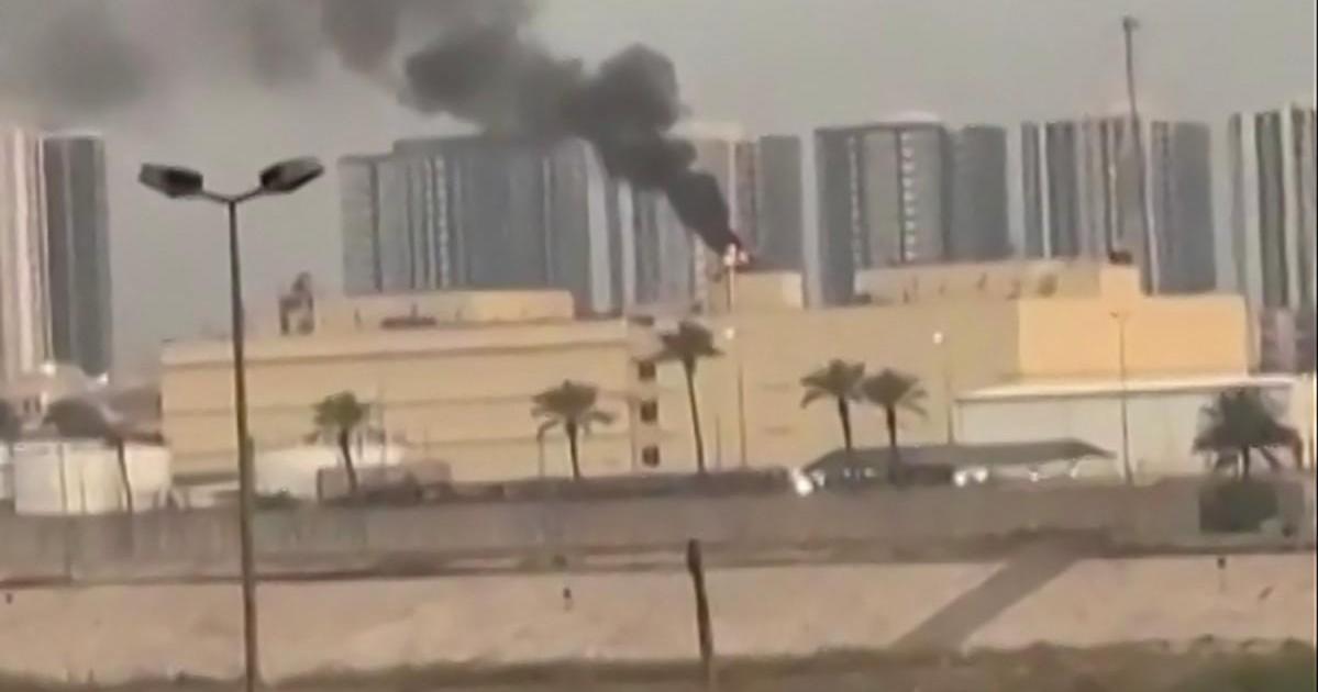 US embassy attacked in Baghdad, strikes hit Iran-backed fighters