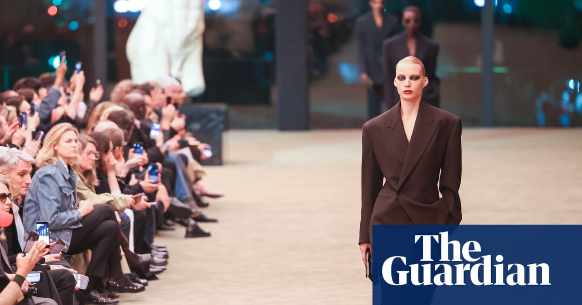 YSL lights up Paris fashion week show with return of Le Smoking suit | Paris fashion week