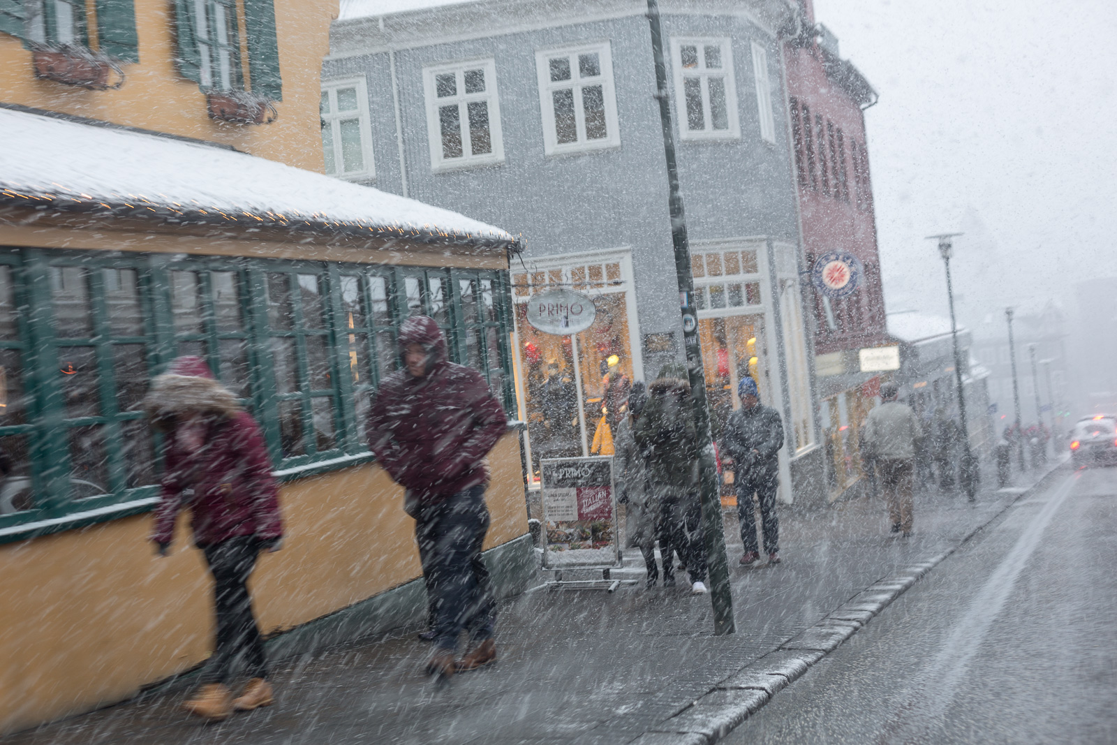 Yellow Weather Warning With Cancelled Flights And Road Closures