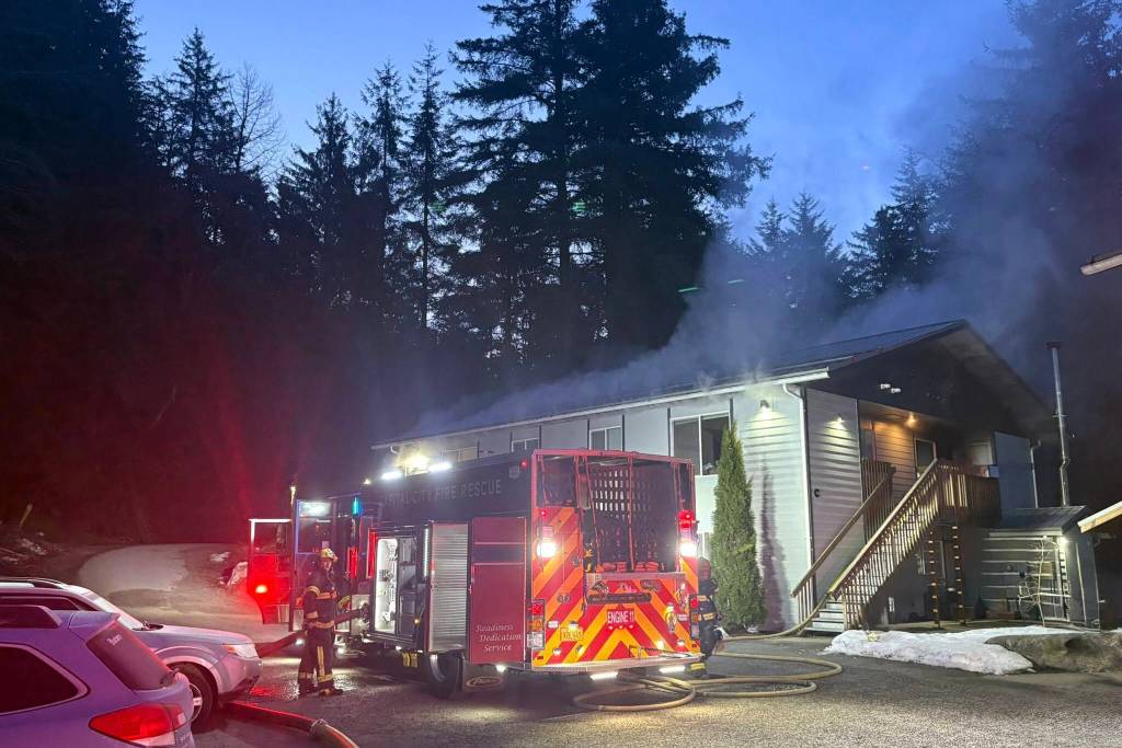 One person was taken to hospital with minor injuries after an apartment fire in the early hours of Wednesday, April 15, 2026 at JAMHIs Salmon Creek eight-plex. (Capital City Fire Rescue/Facebook)