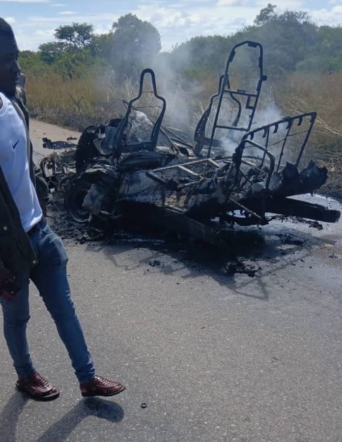 18 feared dead after Jo’burg-bound Toyota Quantum explodes near Bulawayo