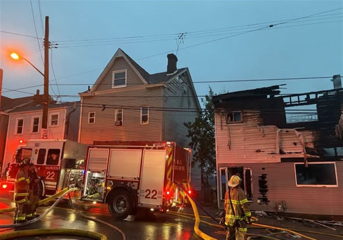 Condemned house in Pittsburgh’s Allentown neighborhood destroyed in 3-alarm blaze early Sunday
