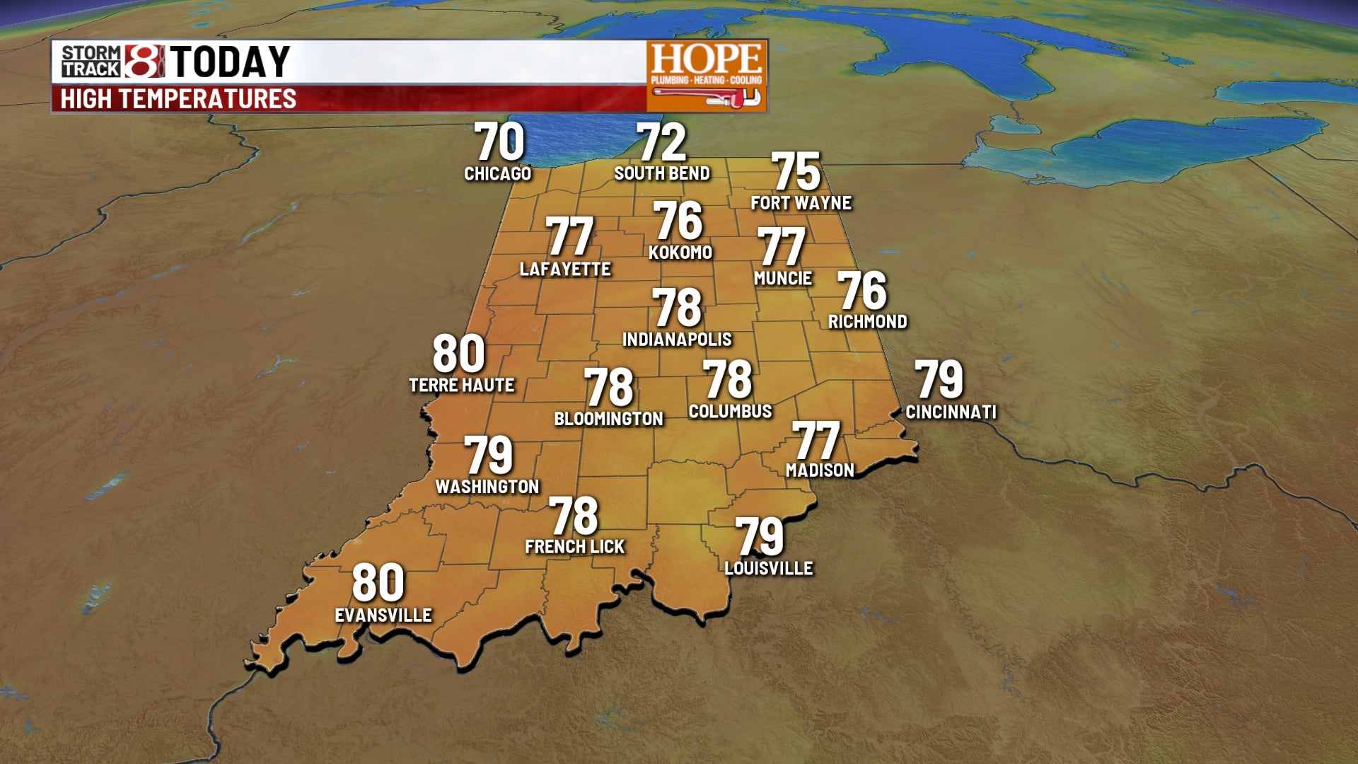 Dramatic temperature drop, frost risk early next week - Indianapolis News | Indiana Weather | Indiana Traffic