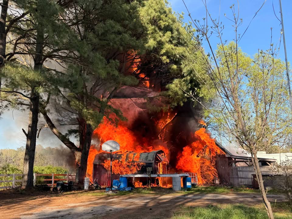 Federalsburg shed fire spreads to camper; no injuries reported