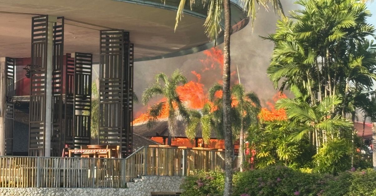 Guests awoken by fire alarms as major fire tore through Bali resort restaurant