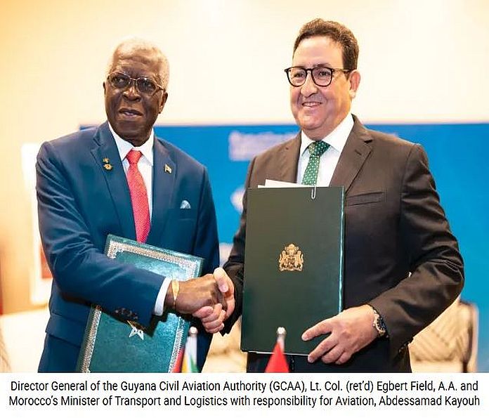 Guyana - Morocco signs Open Skies Agreement