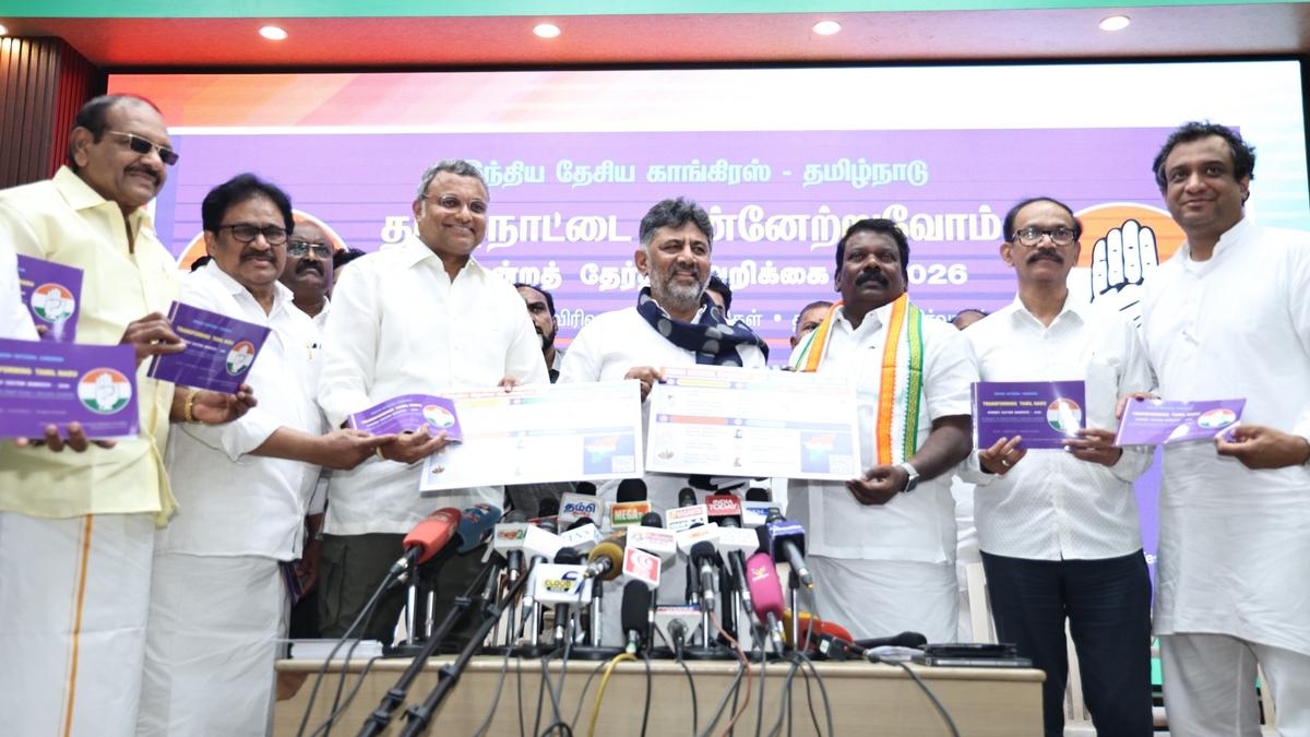 Karnataka Deputy Chief Minister D.K. Shivakumar hits out at Vijay’s remarks, releases Congress manifesto