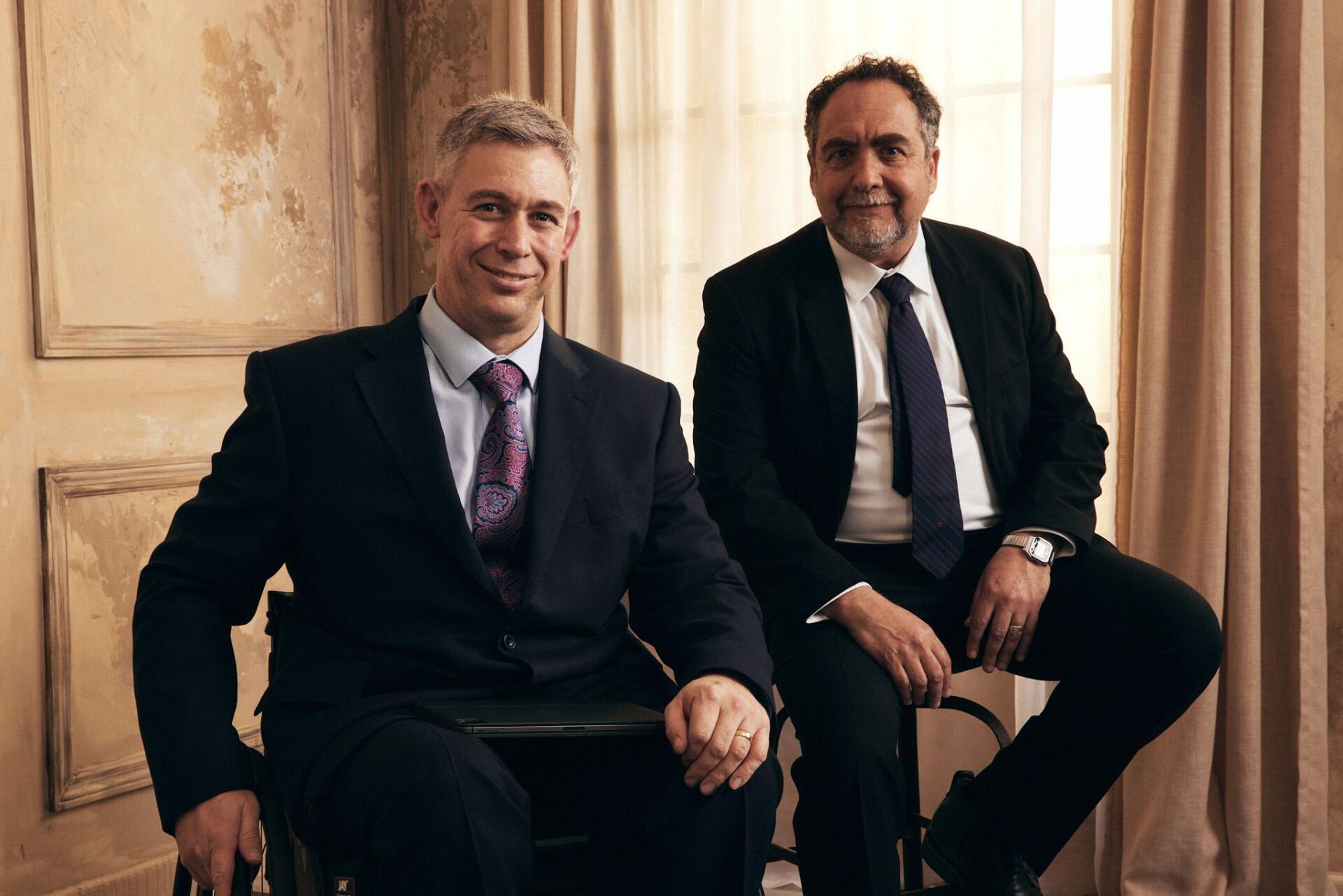 Martin Pistorius (left) with Rodney Ascher, who directed a 2025 documentary about his story, at SXSW 2025 in Austin, Texas. (Robby Klein/Getty Images for IMDb)