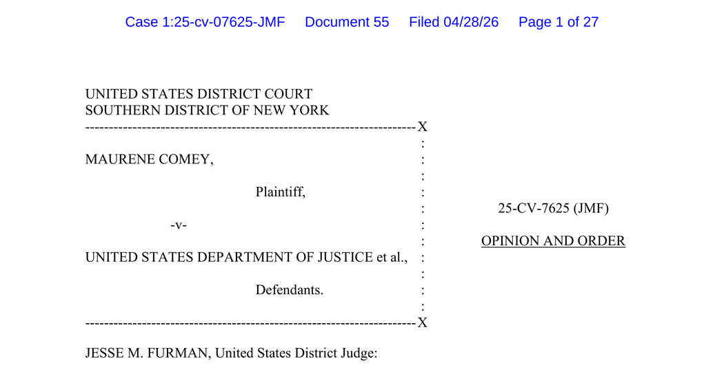 Maurene Comey Lawsuit: Read the Court Ruling