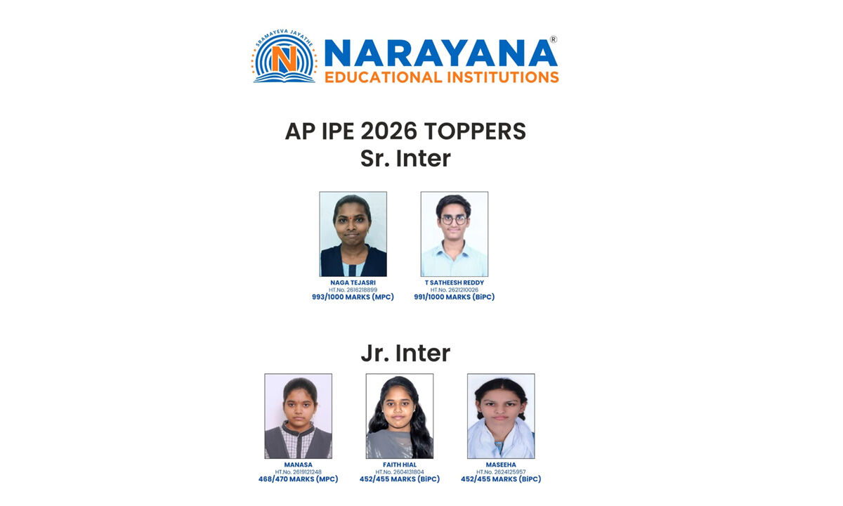 Narayana Students Excel in Andhra Pradesh IPE 2026 with Outstanding Results Across Streams