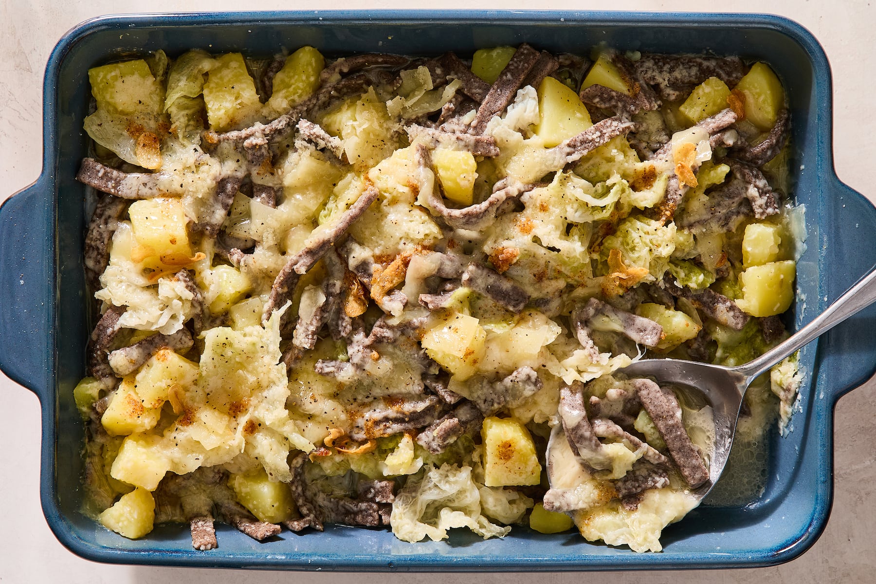 Pizzoccheri (buckwheat pasta With cheese and cabbage)