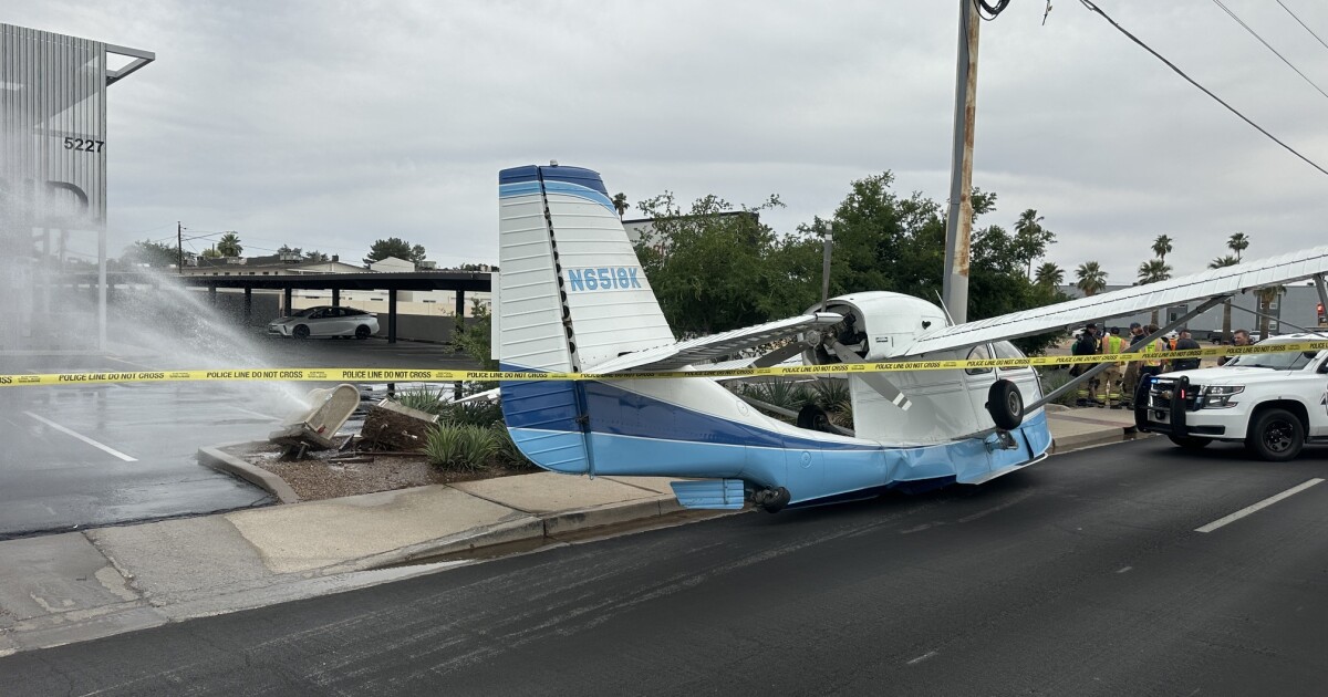 Plane conducts 'forced landing' near 7th Street and Camelback Road in Phoenix