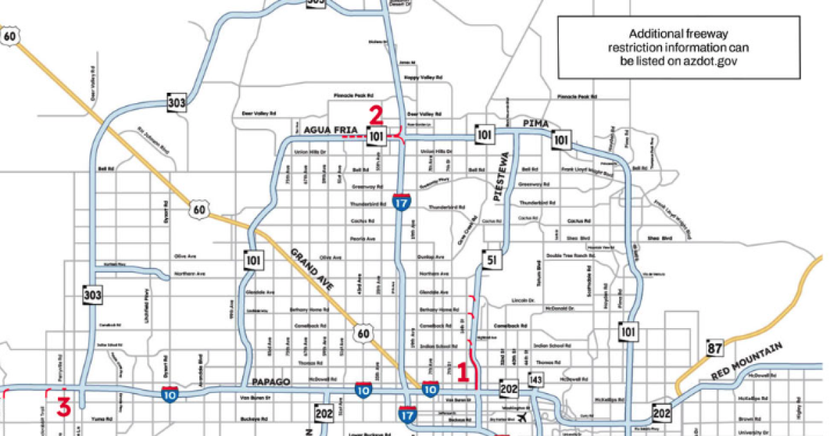 SR-51, I-17 ramps, I-10 and more