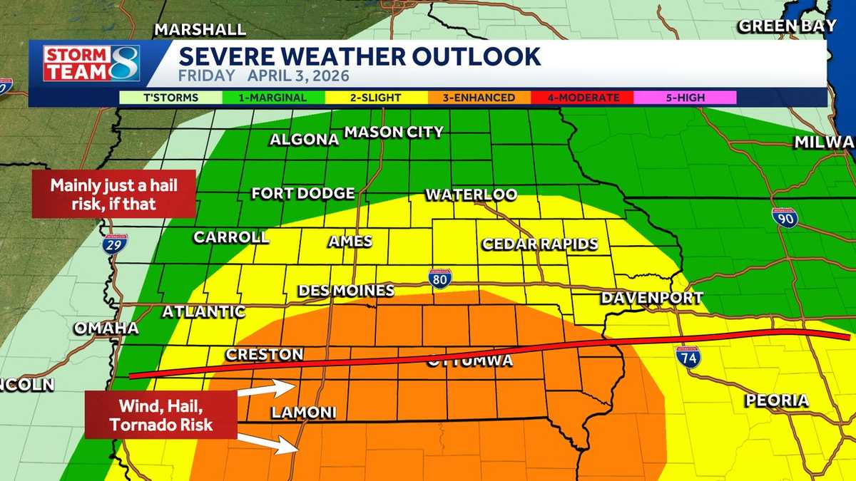 Showers, thunderstorms likely Friday afternoon