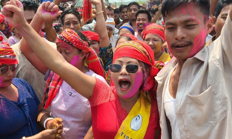 Tipra Motha wins 24 of 28 seats in TTAADC polls; BJP bags 4