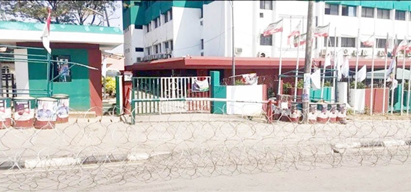 Daily Trust- Turaki camp kicks as Wike faction takes over PDP headquarters
