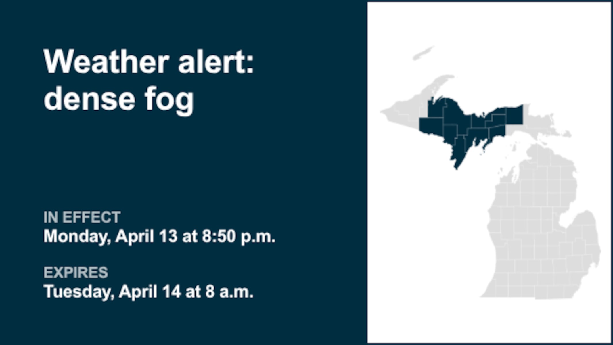 Update: Brace for dense fog in Upper Peninsula until Tuesday morning