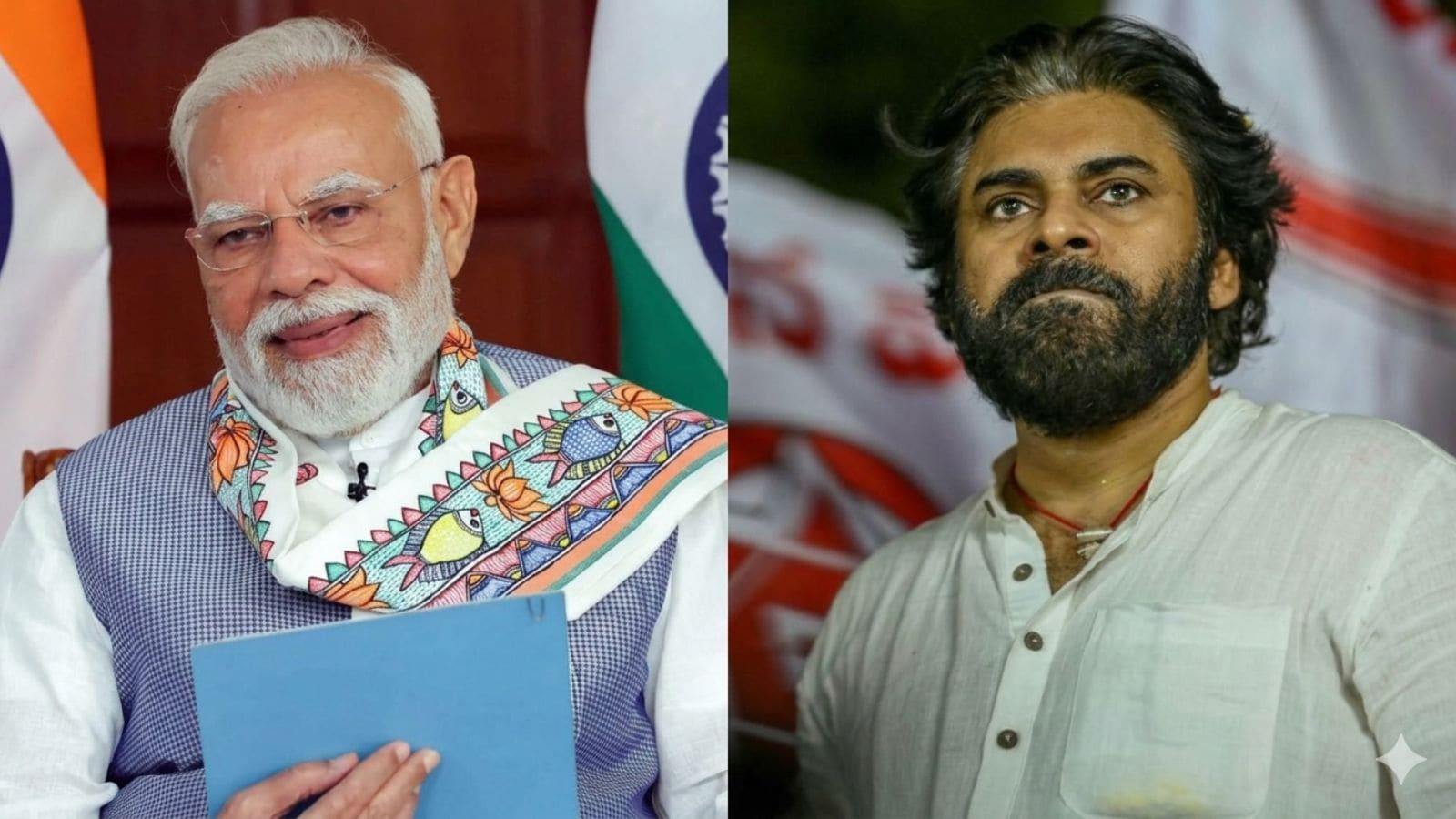 Prime Minister Narendra Modi and Andhra Pradesh Deputy CM Pawan Kalyan
