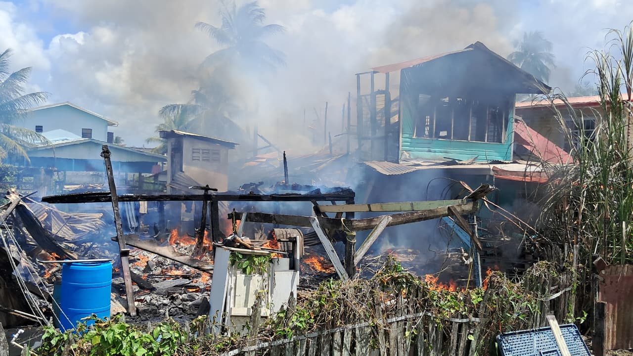 2 buildings destroyed in Sheet Anchor fire