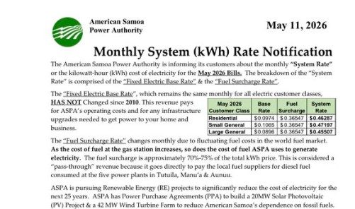 ASPA bills up in May due to rising fuel costs
