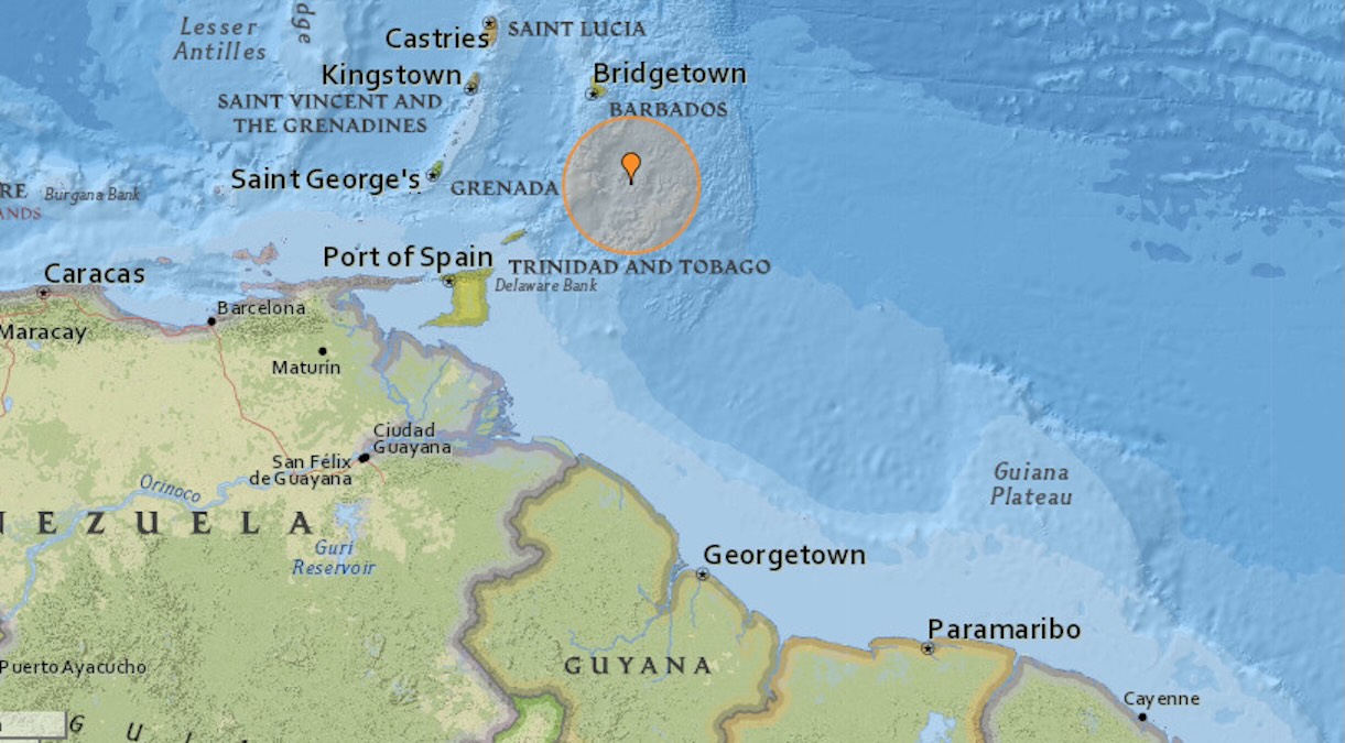Aardbeving Atlantische Oceaan ook licht voelbaar in Suriname