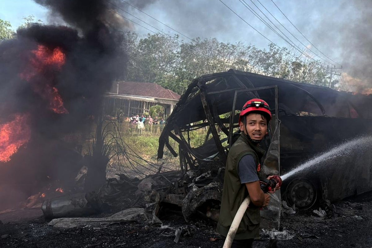 At least 16 killed in collision between passenger bus and truck in Indonesia
