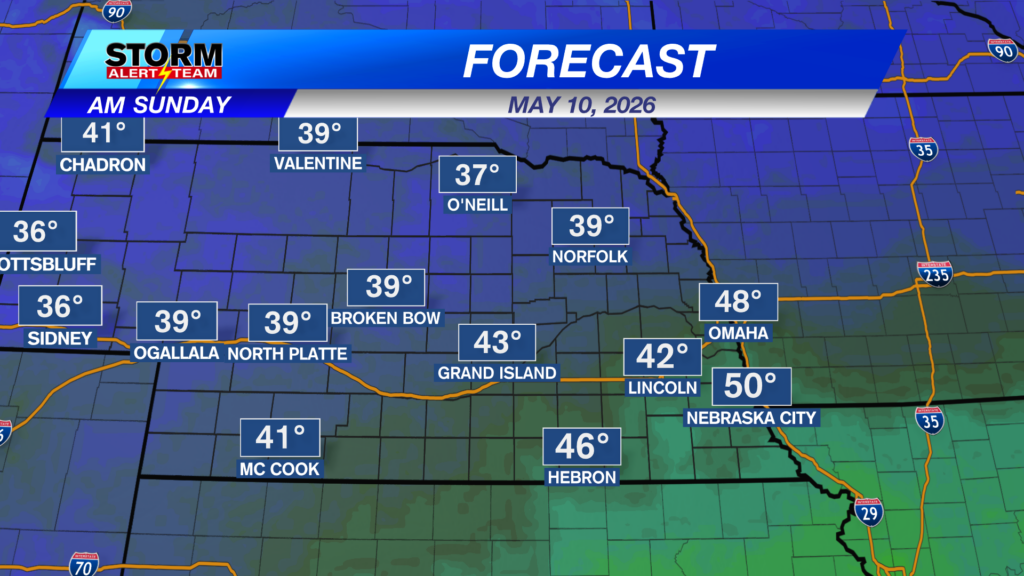 State Forecast Lows Tomorrow