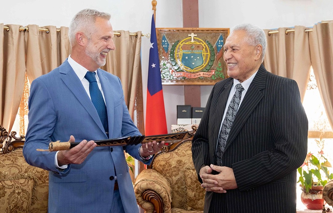 Belgian Ambassador Presents Credentials to Samoa’s Head of State