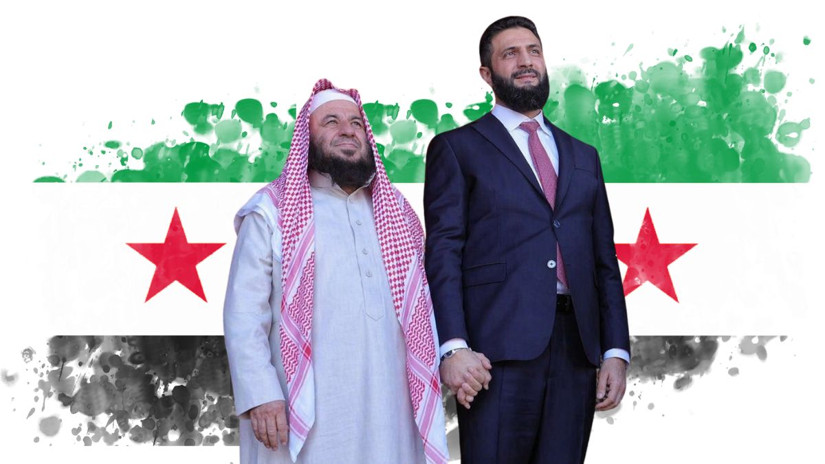 One day before the arrest of Amjad Youssef—the perpetrator of the Tadamon massacre of April 2013—Syrian state media aired footage of transitional President Ahmed al-Sharaa in Douma, standing hand in hand with Samir Kaakeh.