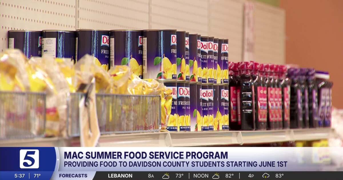 Free summer meals available for kids across Davidson County