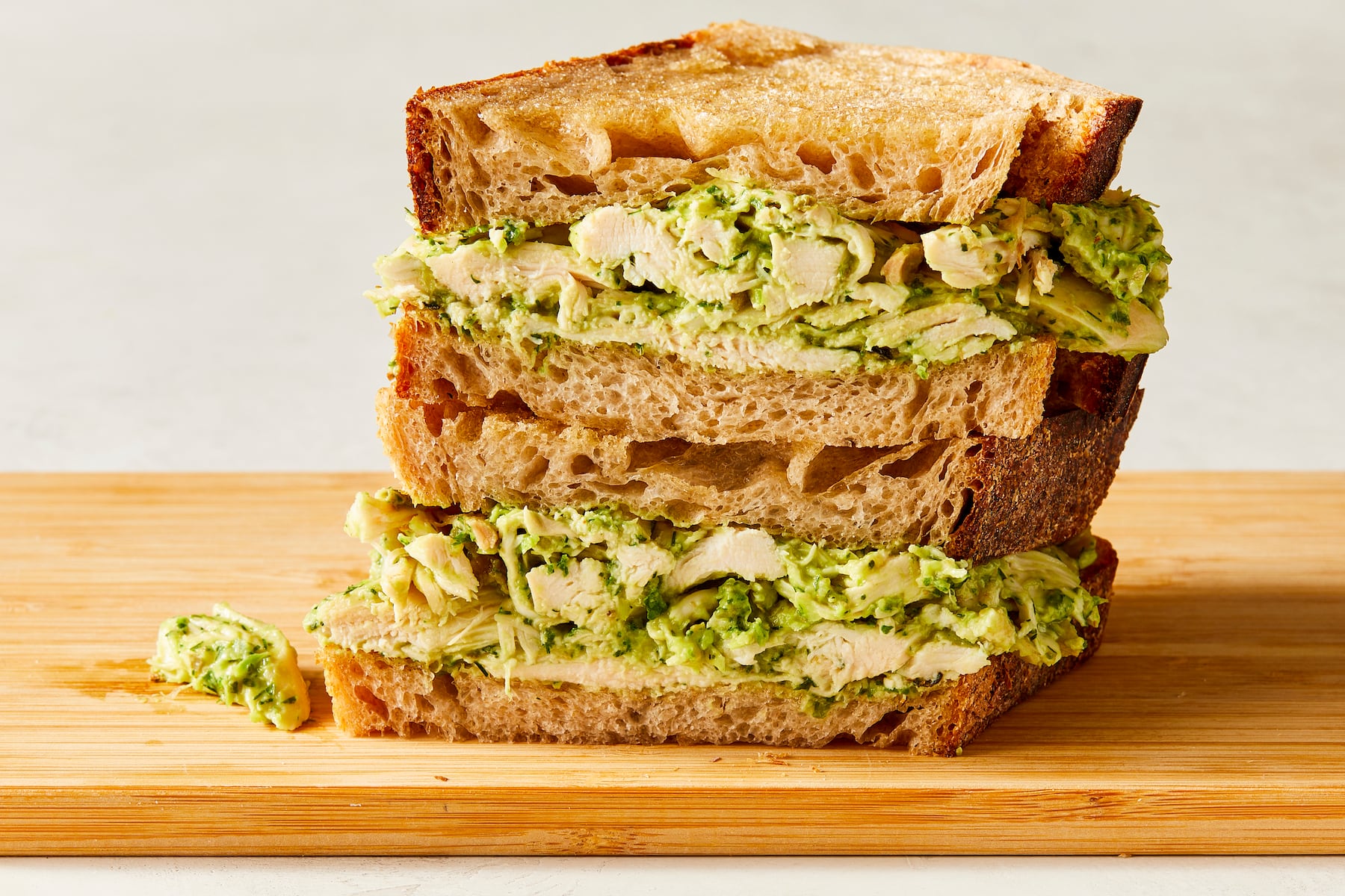 Green goddess chicken salad sandwiches