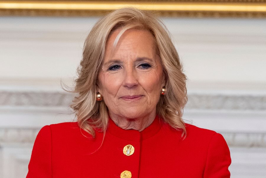 First lady Jill Biden speaks during an event at the White House in Washington, Jan. 16, 2025.