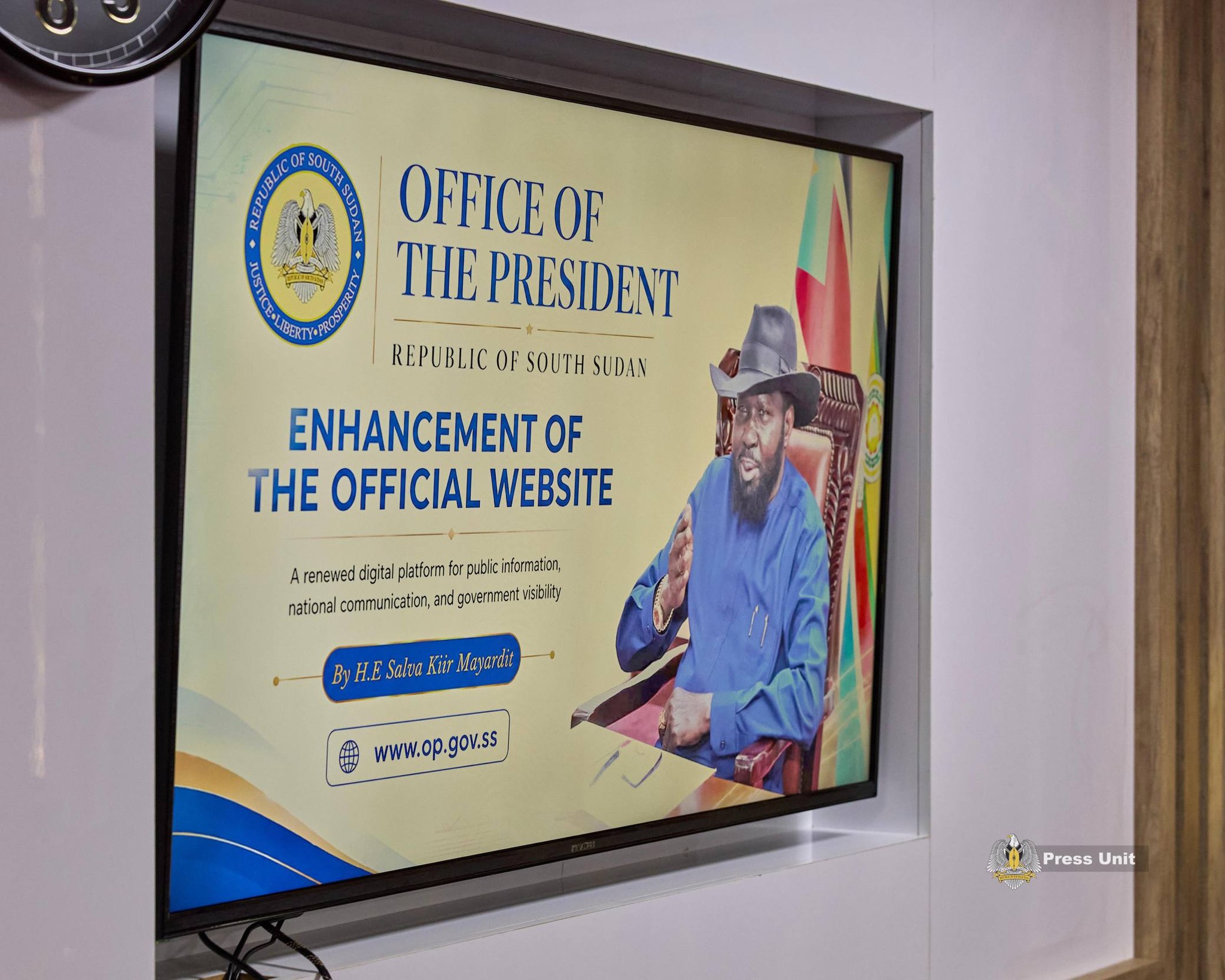 Kiir launches presidential website since independence
