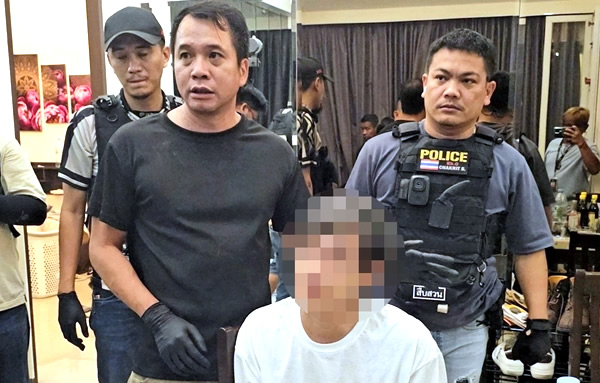Major arrest in Chonburi of a 31 year old Chinese man with arms and explosives. Strong Embassy reaction