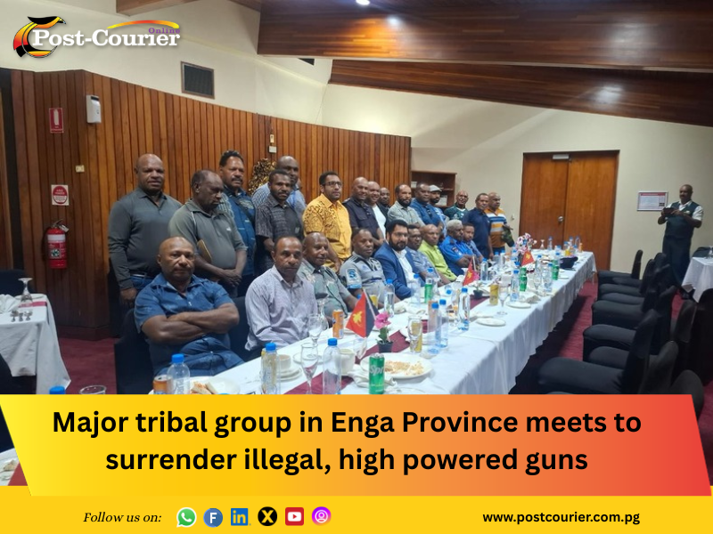 Major tribal group in Enga Province meets to surrender illegal, high powered guns