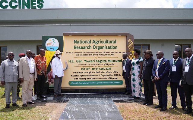 Museveni commissions first locally produced anti-tick vaccine