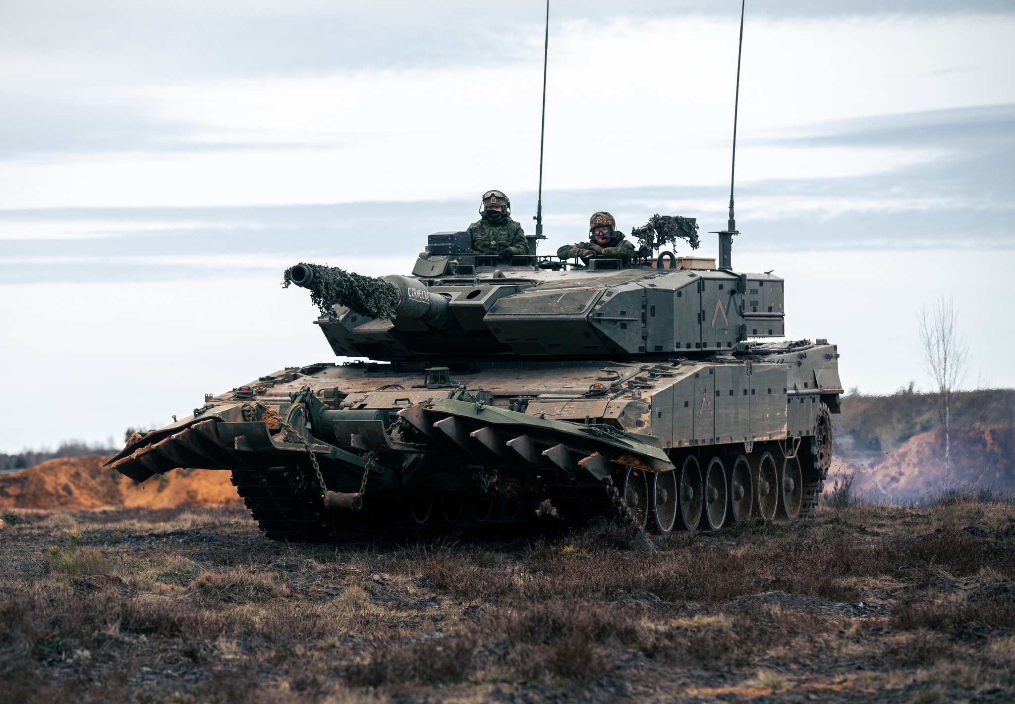 A NATO tank during a German-Netherlands Corps exercise. Photo: German-Netherlands Corps.