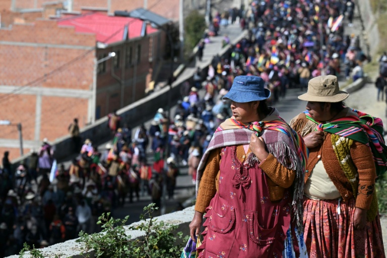 Police, protesters clash in new marches against Bolivian leader