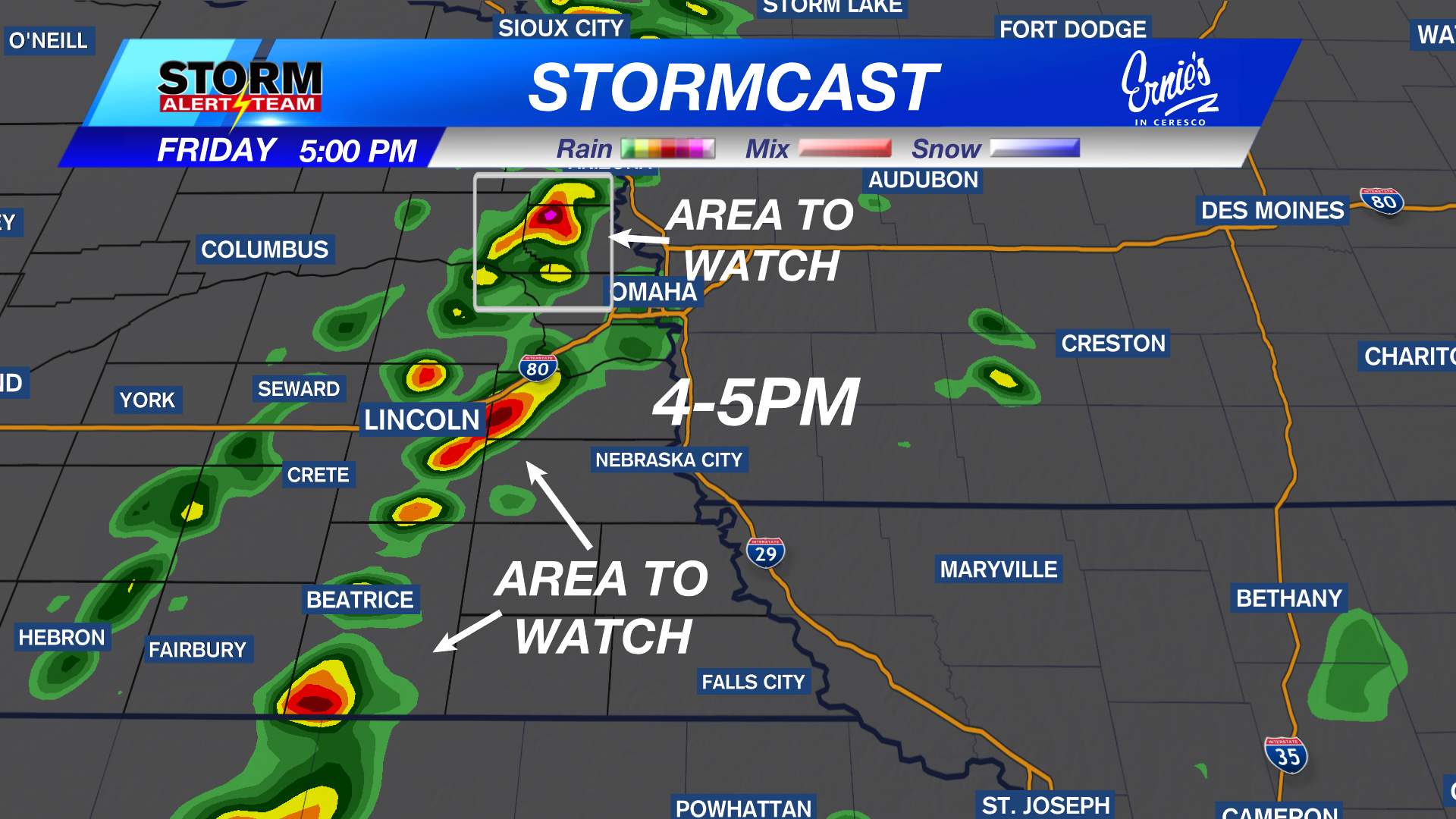 Rain & Storms Friday Afternoon