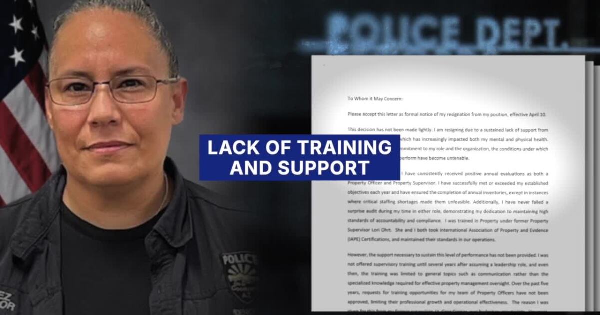 Resignation letter reveals years of issues in Goodyear PD's evidence unit