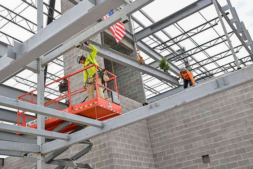 Rogers fire station project leaves speakers beaming as city celebrates progress on building