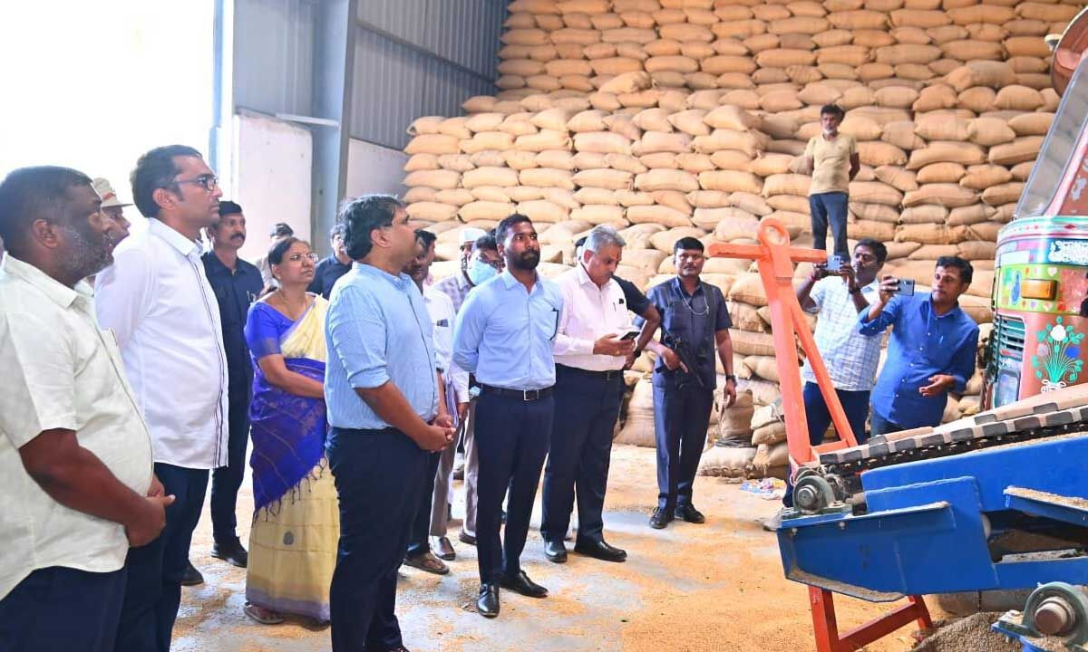 Stephen Raveendra conducted extensive inspection of procurement centers and Rice mills in Jagitial district