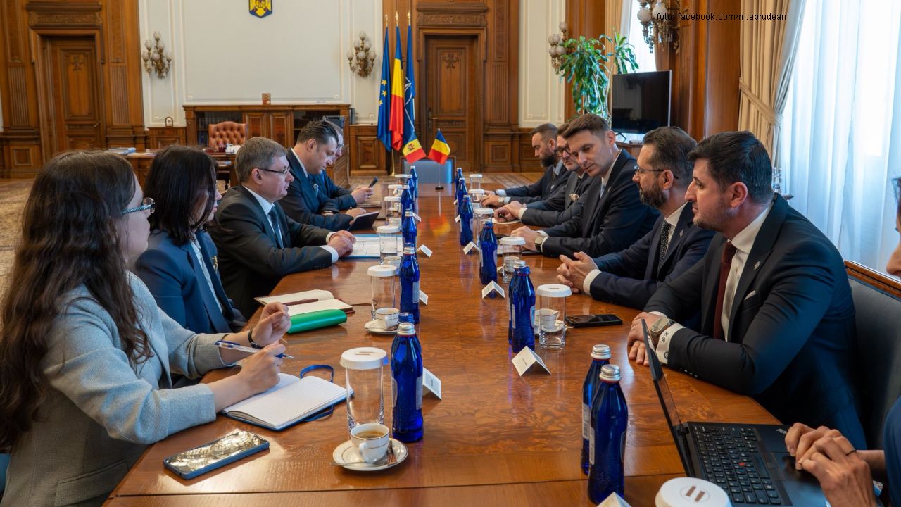 Senate Speaker Mircea Abrudean received Igor Grosu, head of Moldova