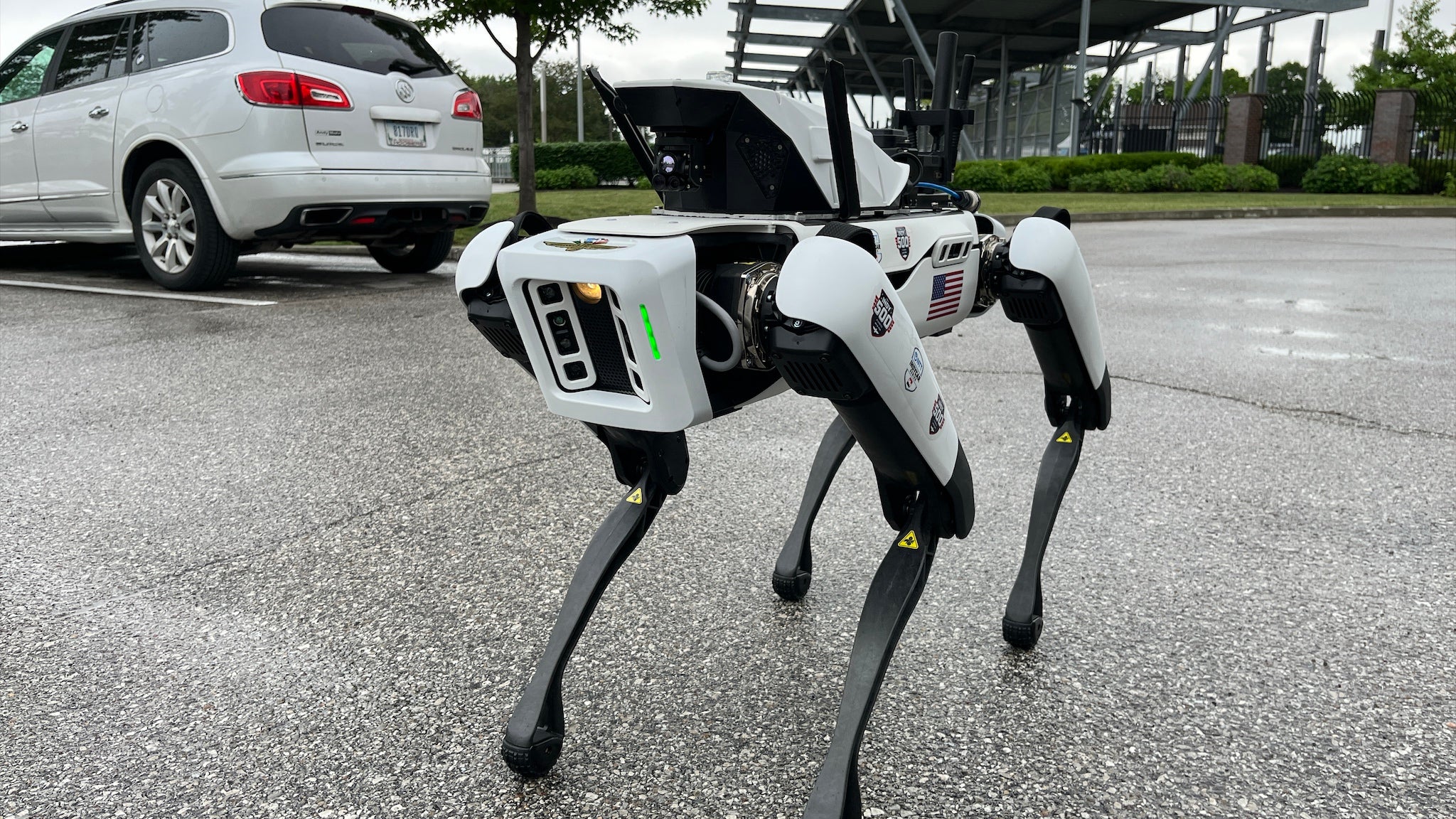 Tech startup's robotic dog boosts security at IMS event - Indianapolis News | Indiana Weather | Indiana Traffic