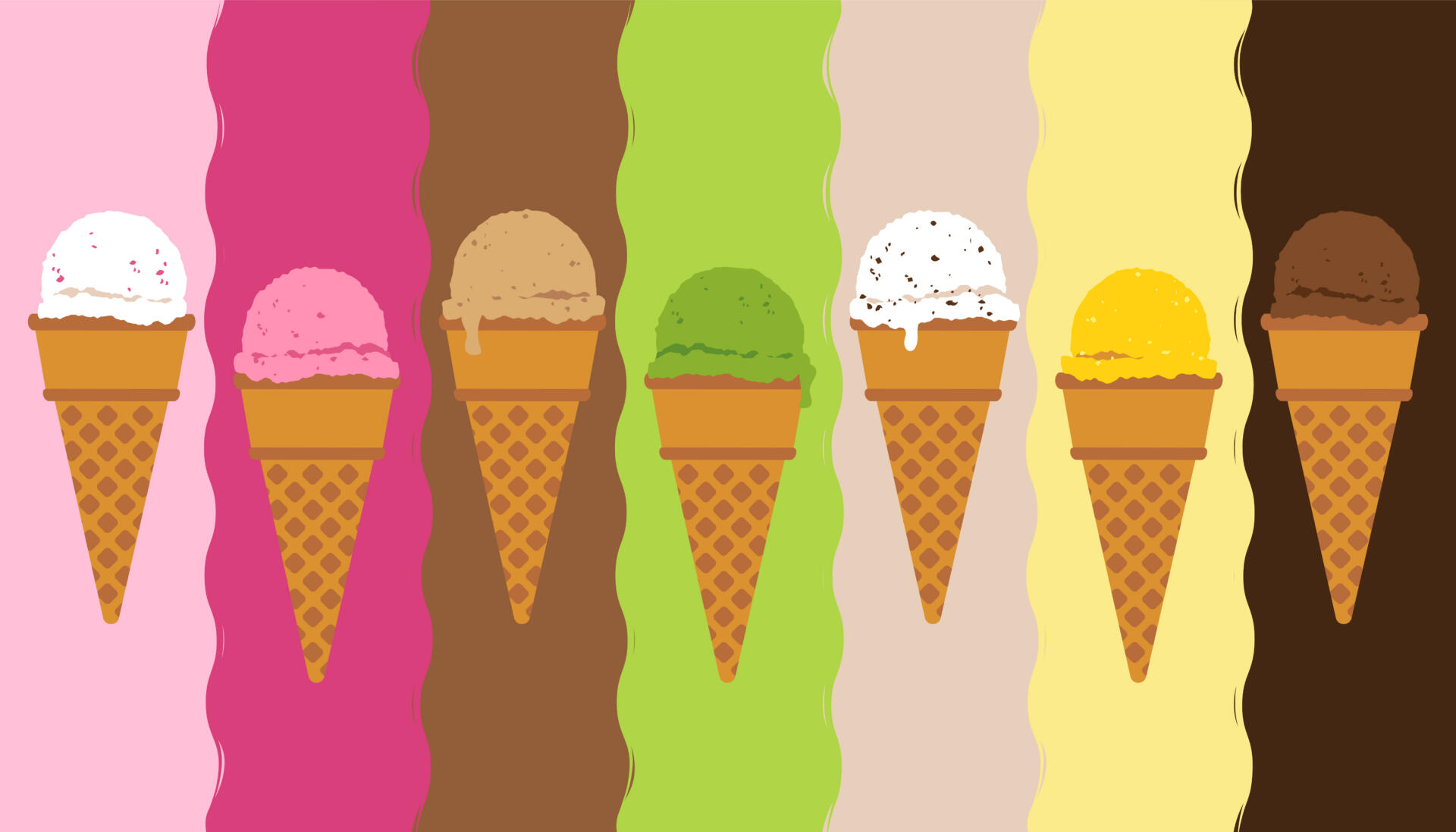 Ice cream cones on a colorful background. (askmenow/Getty Images)