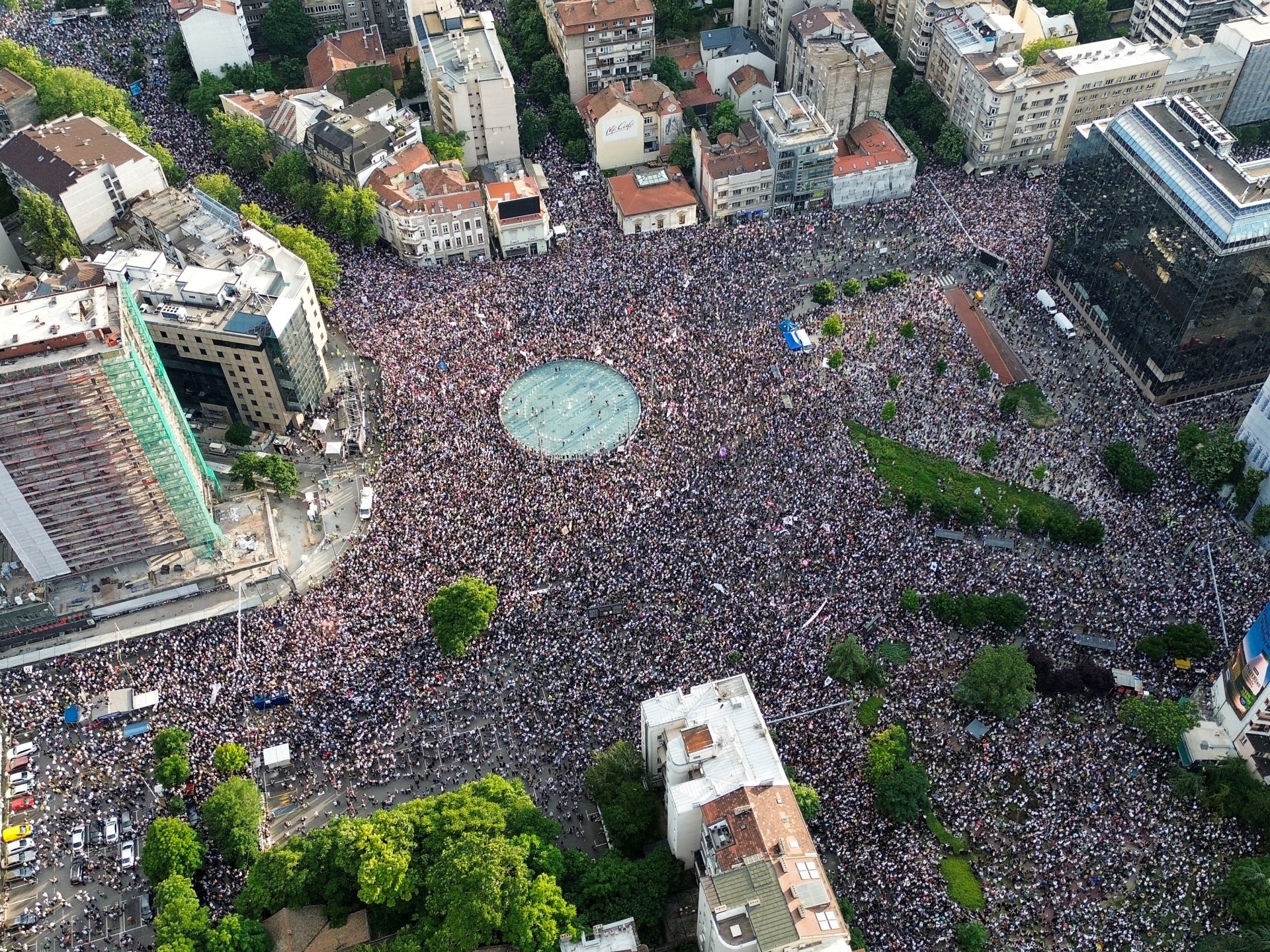 Tens of thousands rally in Serbia for antigovernment demonstrations | Protests News