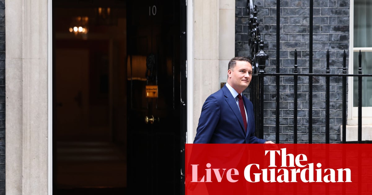 Wes Streeting leaves No 10 after planned talks with Keir Starmer last less than 20 minutes - UK politics live | Politics