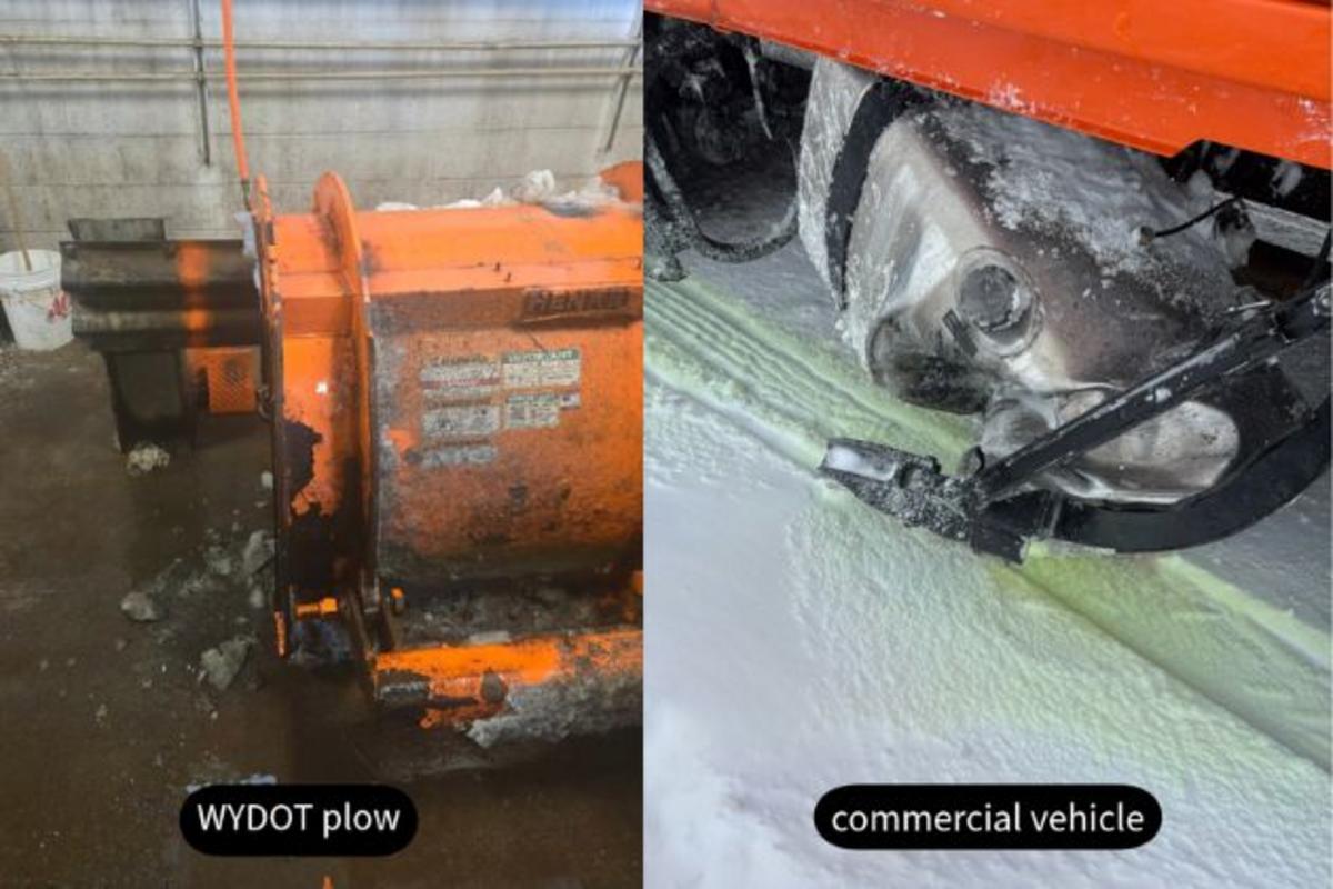 What Happened When A Snowplow Was Sideswiped In Wyoming?